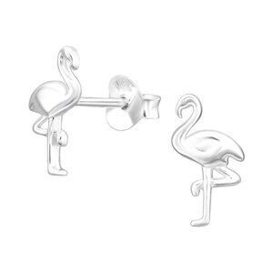 Sterling Silver Flamingo Tiny Stud Earrings